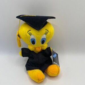 Warner Bros Tweety Bird Graduation Bean Bag Plush – Cap & Gown – NWT